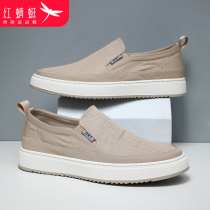 Red Dragonfly Mens Shoes Summer New Sails Shoes Mens Foot Pedals Sloth Sports Casual Boards Shoes Breathable Shoes Spring