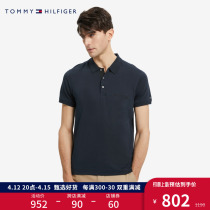 Tommy 22 new spring summer mens clothing classic brief pure cotton metal LOGO mark short sleeve POLO shirt 22195