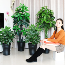 Fake tree simulation plant large floor potted tree plastic fake flower living room interior flower decoration fake green plant