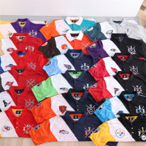 European and American leisure sports cotton splicing short sleeves plol shirt team embroidery gats up for mens foreign trade tailorings