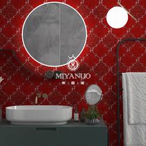 New modern Chinese lantern hand-made brick kitchen bathroom wall tile sink bedroom guest restaurant background Wall Flower