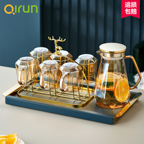 Tea cup cup Living room household glass kettle cold kettle set with high temperature modern minimal high - end creativity 489