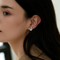 New product 85 fold sterling silver gilded painless earthen ear clip female earrings advanced sense French design sense mosquito coil