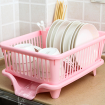 Bowl rack storage rack Drain bowl rack Kitchen household plastic storage box Dish chopsticks tableware plate drain basket