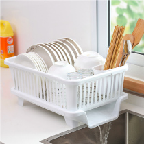Bowls and chopsticks drain bowl rack plastic storage box kitchen household drain basket tableware dish chopsticks storage rack