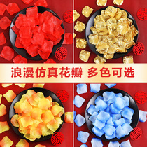 Simulation petal fake rose bed flower wedding confession hand flower decoration wedding wedding room manufacturing romantic arrangement