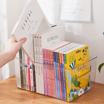 Desktop book storage box acrylic transparent bookshelf children picture book Oxford tree book bookcase dormitory storage basket