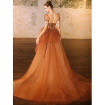 Evening dress skirt high-end banquet temperament senior texture celebrity birthday party long host engagement dress female