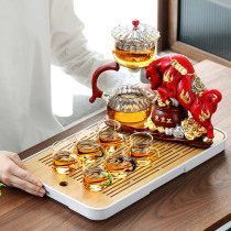 Glass automatic tea set set home living room magnetic suction teapot lazy tea maker kung fu tea cup