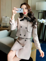 Sandro Queen woolen suit skirt 2021 autumn and winter high cold Imperial sister temperament irregular two-piece female