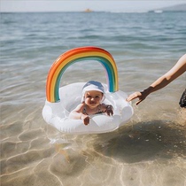 ins Net red beach photo props thickened children rainbow cloud seat infant swimming ring baby sitting ring