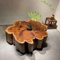 Walnuts Ukinwood Okan Ground Tea Table Tree Stumps Log Tea Table Tea Table Designer Folk and Wind Hollow Large plate