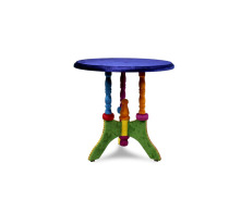 Nordic designer color solid wood coffee table ins simple balcony small round table small apartment corner sofa side few