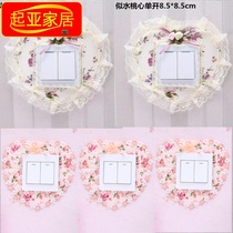 5 sets of switches decorative wall stickers protective cover home socket decorative lace frame modern simple Nordic stickers