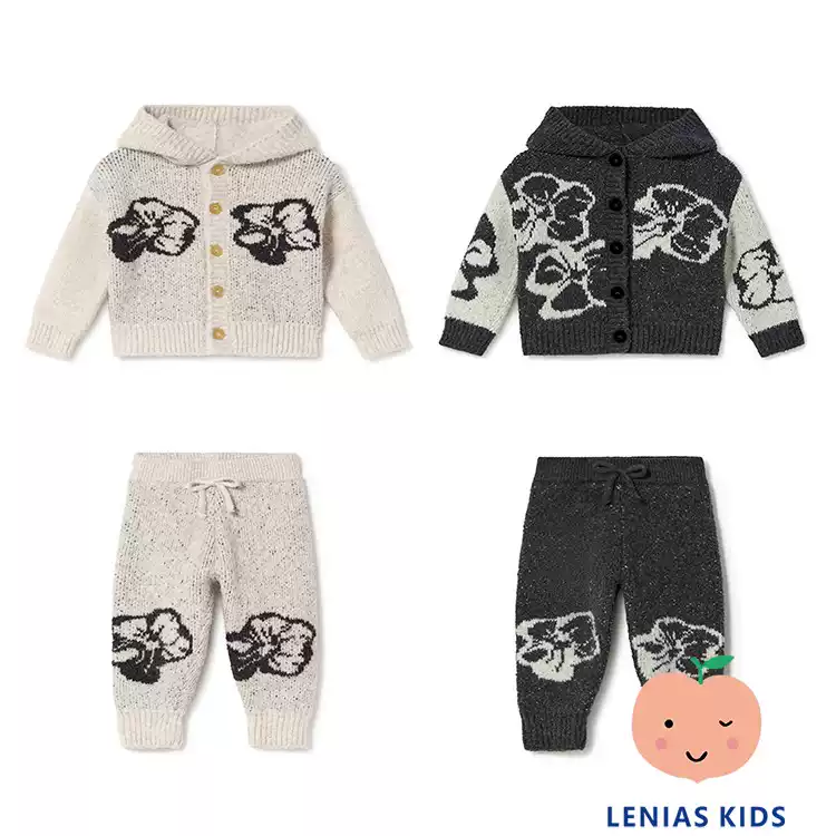 Lenias LN家LCF 23AW秋冬 Baby款 柔软针织毛衣开衫+裤子