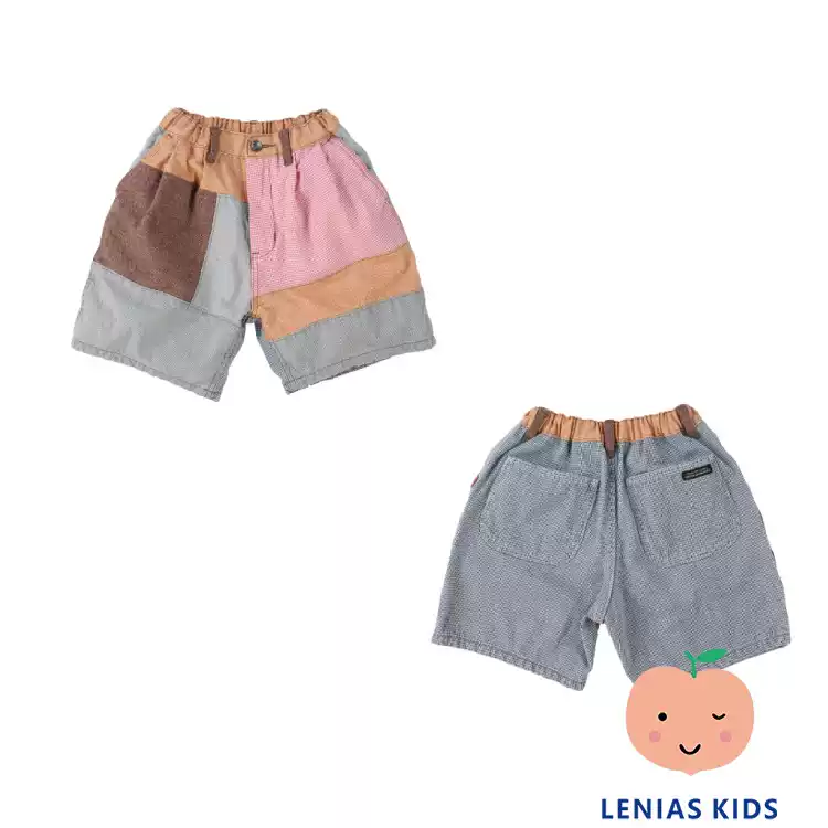 Lenias LN家Denim Dungaree25SS春夏 彩色拼接 百搭短裤