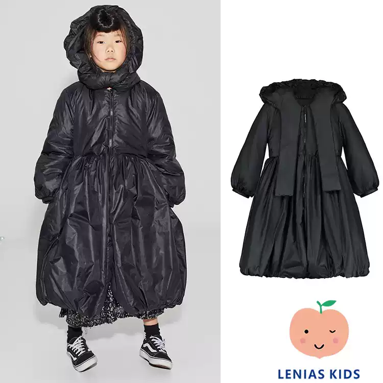 Lenias LN家 LCF 24aw 秋冬女童 自带围巾加厚棉服外套