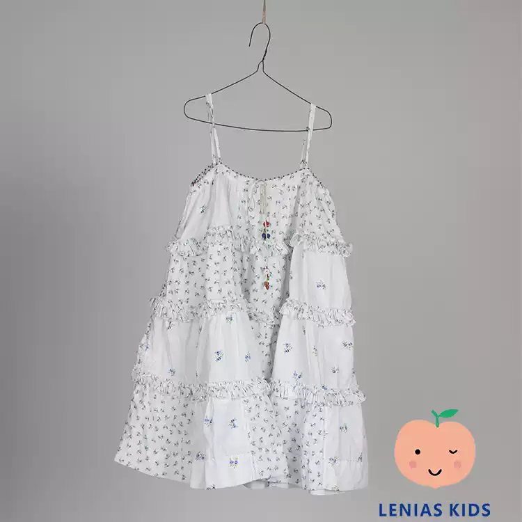Lenias LN家 意大利 Pero25SS春夏 女童碎花甜美 吊带裙