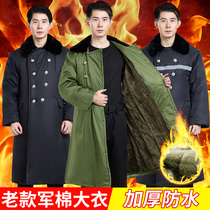 Old army cotton coat men thick long-term security work cotton clothing winter cold storage cold and cold green northeast cotton cotton