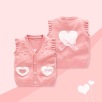 Girl Waistcoat Baby Wool Vest Spring Autumn Outwear Children Knit Wool Clothing Spring Women Baby Foreign Air Waistcoat