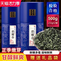 Zhengshan Wang Biluochun Green Tea fragrant super authentic 2021 Mingqian New Year Tea canned gift box 500g