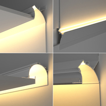 Line lamp back light slot lamp borderless embedded aluminum groove wall washer linear light indoor living room light with reflective groove