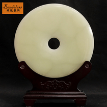 Banderas safe buckle ornaments natural round jade living room wine cabinet porch decoration ornaments housewarming new home gifts