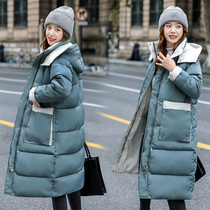 2021 New pregnant women cotton-padded clothing long size fashion down cotton coat winter thick loose cotton padded jacket