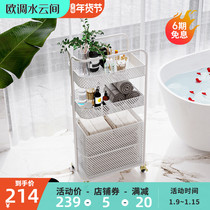 Bathroom light luxury dirty clothes basket cart ins Wind Belt basket toilet dirty clothes basket clothes storage basket narrow shelf