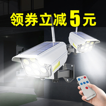 Solar outdoor courtyard simulation surveillance camera Human body induction waterproof anti-thief lighting street light new home