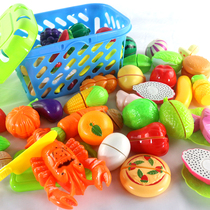House Chechele toy set children simulation can cut fruit storage basket food plastic pizza vegetables