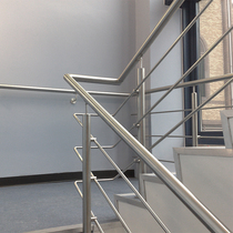 Indoor and outdoor stair handrail self-mounted 304 stainless steel household brushed column railings balcony Villa glass guardrail