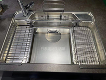 Japan imported LIXIL functional type 3D embossing multi-function 304 stainless steel sink W-type long and short