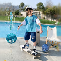 Next Inss Boys Short Sleeve Suit 2022 Summer New Ocean Air Casual Child Breathable Sport Two Sets