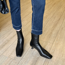 The boss tui jian kuan thin is not only a little leather fine high-heeled stretch boots