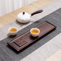 Heavy bamboo tea tray Japanese Zen dry bubble pan solid wooden bamboo tea table tea tray waterproof and anti-hot Bamahe workshop