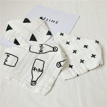 ins cotton gauze triangle bottle saliva towel baby bib baby bib newborn supplies