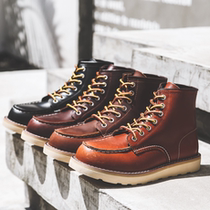 Ami Kakji Martin boots men's 875 tooling boots top layer leather high top handmade retro men's shoes motorcycle boots men's tide