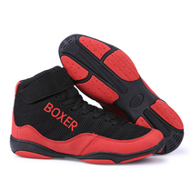 Mens and womens light and breathable wrestling shoes Boxing shoes Fighting martial arts comprehensive training shoes 33-46 sports