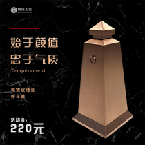 High-grade parking cone custom VIP parking cone Private parking space special stainless steel logo warning reflective cone