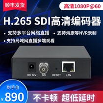 SDI HD video encoder H265 264 game live streaming video capture card connected to Hikvision NVR monitoring