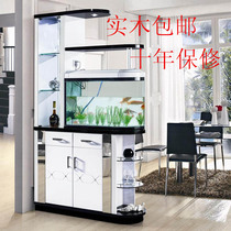 Modern and simple fish tank hall entrance cabinet Living room double-sided shoe cabinet wine cabinet screen partition foyer paint decorative cabinet