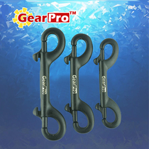 GearPro black phosphating coated double head buckle 316 stainless steel double head hook quick release buckle feel smooth and smooth