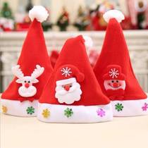New Christmas decorations Santa Claus red Christmas glowing hat Christmas adult children Christmas hat