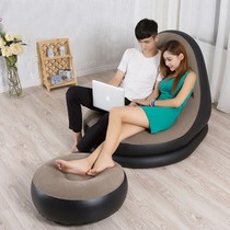 Jilong lazy sofa casual inflatable sofa bed lazy chair single lunch rest chair foldable sofa tatami