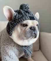 Fadou hat hat pet dog wool hat ins dog wool hat warm in autumn and winter