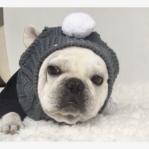 Fighting wool hat autumn and winter Bagou wool hat autumn winter pet dog wool hat dog hat winter