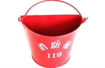 Fire sand bucket Yellow sand bucket semi-circular thickened fire bucket Fire equipment miniature fire station