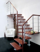 Steel art whole ladder L-shaped stair keel ladder Duplex villa stair Diamond ladder