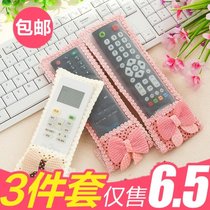 3 only clothes TV remote control protective sleeve transparent home versatile cute cloth art dust cover air conditioning remote control cover